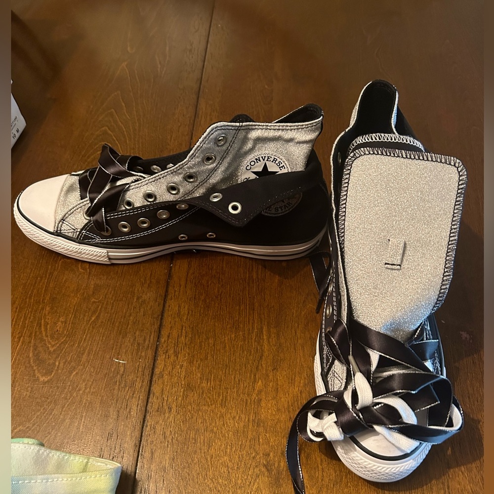Converse Black and Silver
